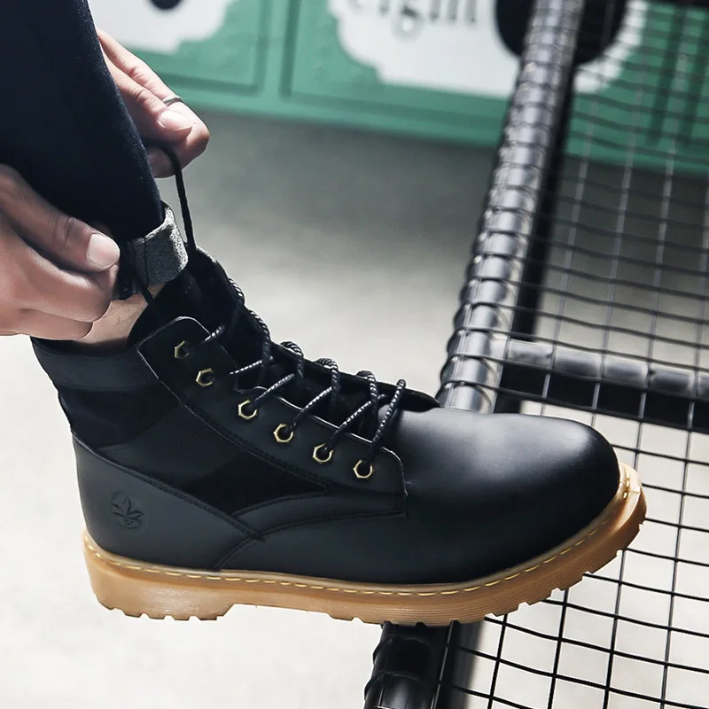 

Winter Autumn Men Military Boots Quality Special Force Tactical Desert Combat Ankle Boats Army Work Shoes Leather Snow Boots