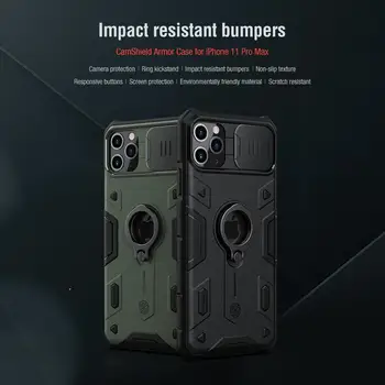 

For iPhone 11 Pro Max Case NILLKIN CamShield Armor Case Slide Camera Protect Privacy Ring kickstand Back Cover For 11 Pro Max