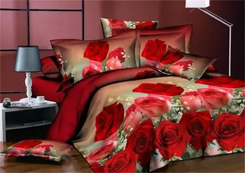 

BEST.WENSD New bedsheet king size quilt cover set bedding set kids full queen size 3d bedclothing comforter bedding sets flower