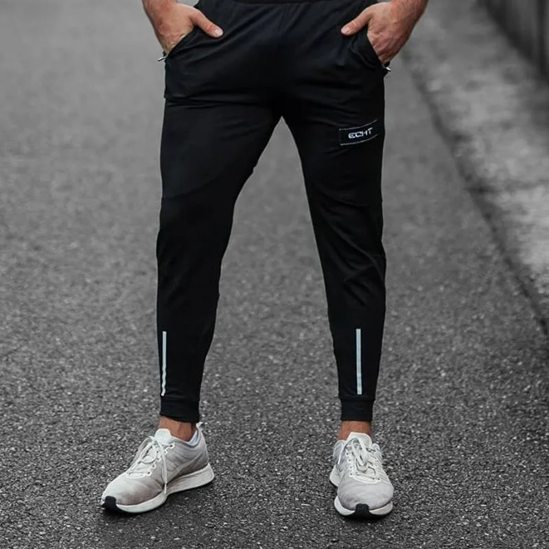 Высококачественные хлопковые брюки для бега, мужские осенние гимнастические спортивные брюки, мужская спортивная одежда, быстросохнущие штаны для бега, брюки для фитнеса и тренировок