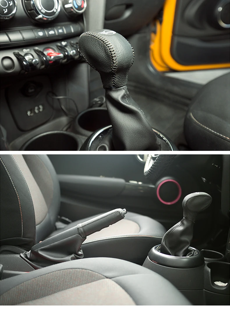 Кожаная защитная крышка стояночного тормоза для BMW MINI Cooper F54 F55 F56 F60 R55 R56 R57 приспособления для стилизации автомобиля аксессуары для переключателя
