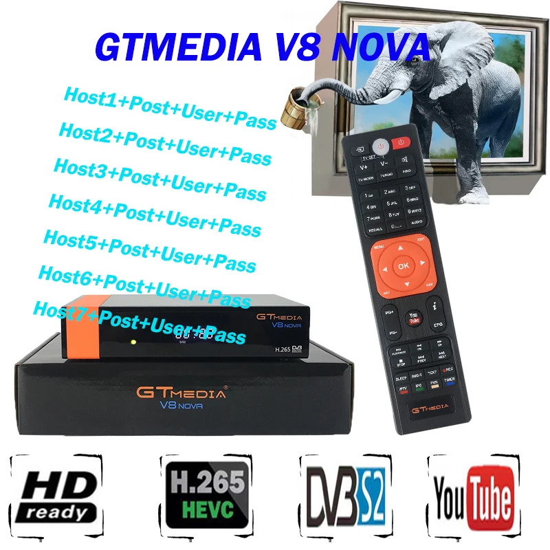 Smart tv GTMEDIA V8 NOVA Full HD 1080P декодер поддержка для Ютуба сетевой обмен встроенный wifi DVB-S2 1 год бесплатно Испания cccam