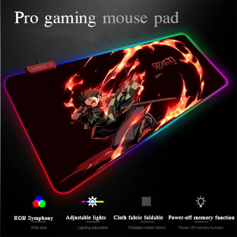 Yuzuoan XL удобные Gamer Мышь Pad usb-камера с флеш-картой памяти линейный светодиодный 7-Цвет освещения с подсветкой бунтарский за большой Скорость RGB игровая Мышь Pad