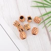 African Hair Rings Dirty Braid Decoration Big Hole Imitation Wood Plastic Beads Hole Beads Craft Jewelry Hair Accessories - Image 6