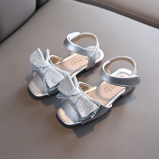 2021New Fashion Kids Sandals little Girl Princess Shoes For Summer bowknot Performance Sandal Children Gold Silver Black 1-10T boy sandals fashion