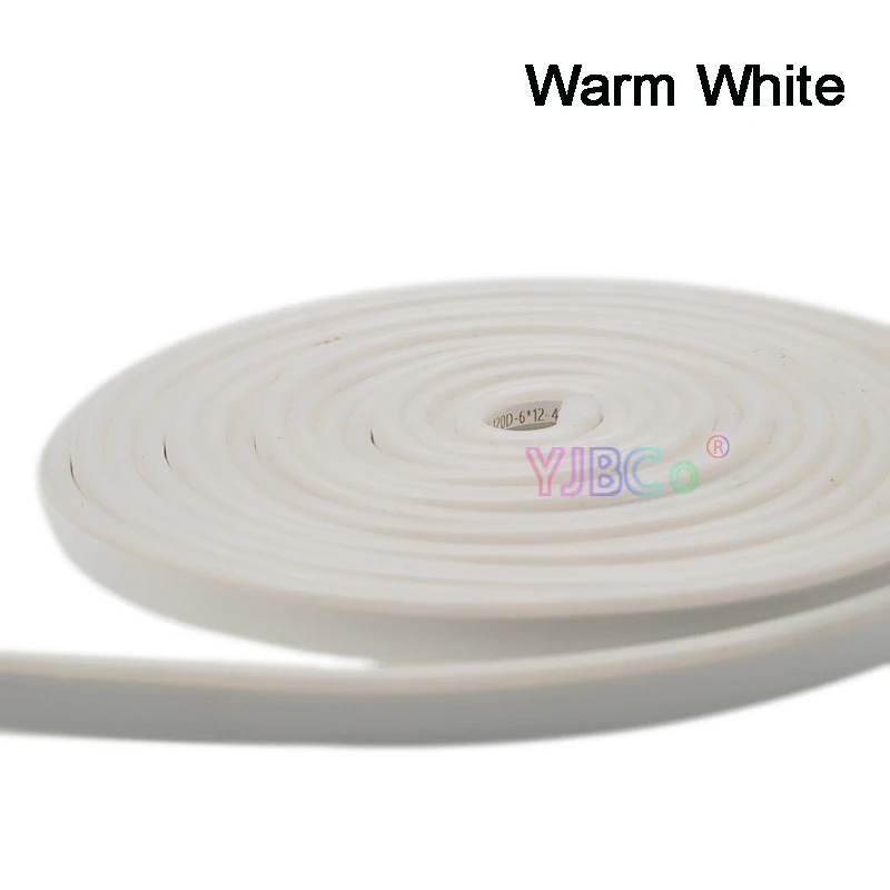 Warm White DC12V 5 м Неоновая Гибкая СВЕТОДИОДНАЯ лента SMD 2835 мягкий веревочный барный светильник 120 светодиодов/м Кремниевая резиновая трубка Открытый водонепроницаемый светильник - Испускаемый цвет: Warm White