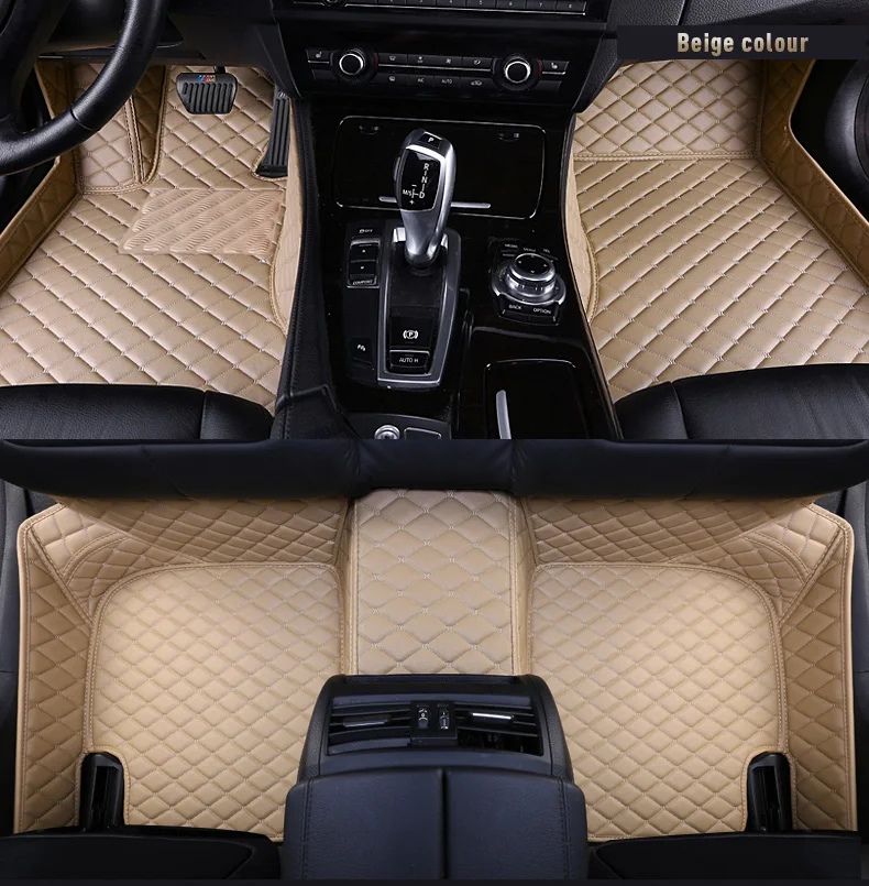 beige Водонепроницаемые анти-грязные кожаные автомобильные коврики для hyundai matrix MISTRA celesta Verna Sonata NF заказной ковер автомобильные аксессуары - Название цвета: beige