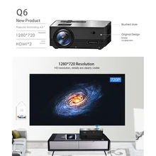 Q6 Смарт Android Беспроводной Портативный Мини проектор Full-HD 1280x720P Proyector домашний Театр штепсельная вилка европейского стандарта