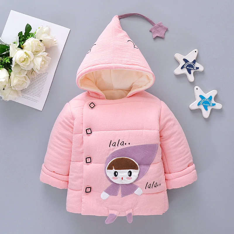 Cute Baby Kids Girls Hooded Winter Warm Coat Thick Jacket Outerwear Clothes 2-6T
