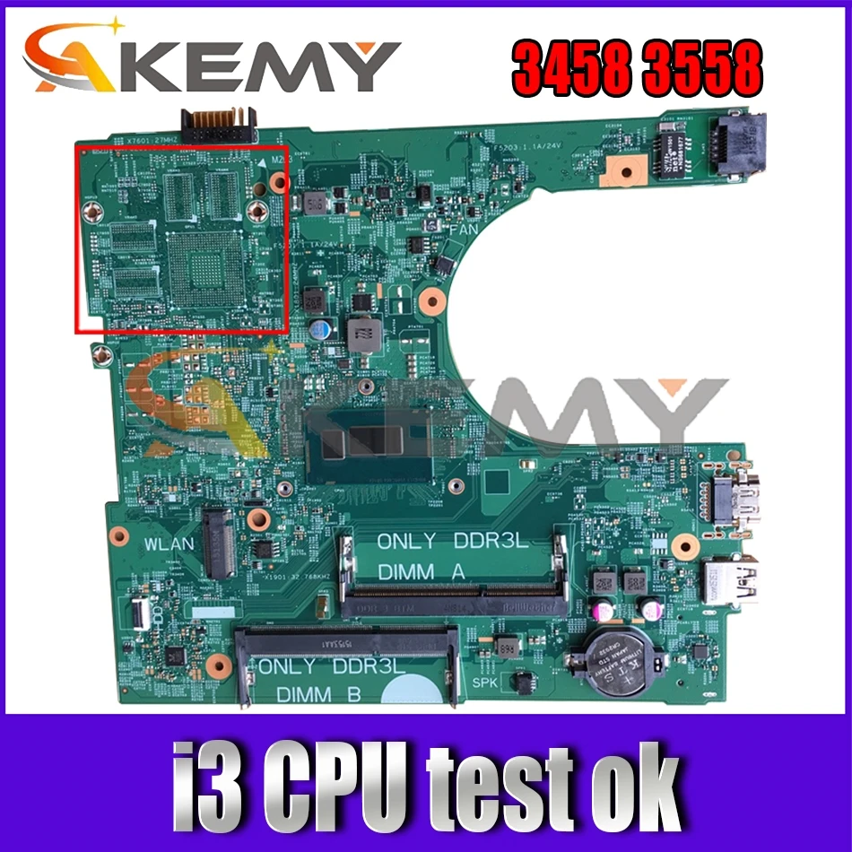 ПРБ: 1XVKN REV:A00 14216-1 для Dell Inspiron 3458 3558 Материнская плата ноутбука CN-0MNGP8 0CW4DH 0MNGP8 с i3