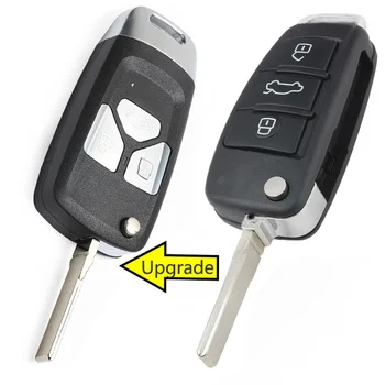 Keyforkess 433MHz ID48 P/N:8P0 837 220 D / 8X0 837 220 D telecomando a 3 pulsanti Flip originale/aggiornato per Audi A1 A3 RS3 S3 Q3 TT - KEYECU 433MHz ID48 P N 8P0 837 220 D 8X0 837 220 D telecomando a
