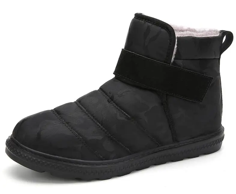 Camouflage black Новинка; мужские ботинки; высококачественные водонепроницаемые ботинки; зимняя обувь унисекс; теплая удобная хлопковая обувь; большие размеры 36-47; botas - Цвет: Camouflage black
