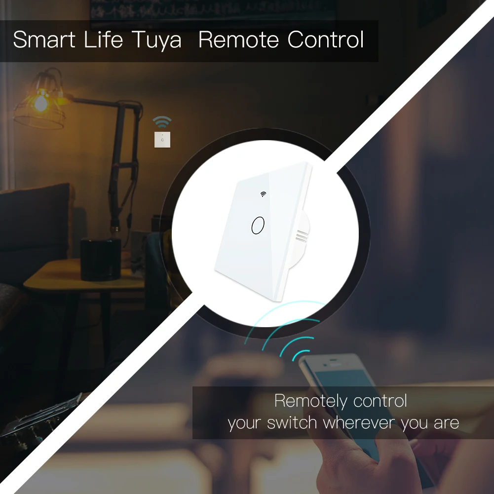 120 WiFi умный переключатель дистанционного Управление Стекло выключатель Smart Life Tuya работает с Alexa Echo Google Home 1/2/3