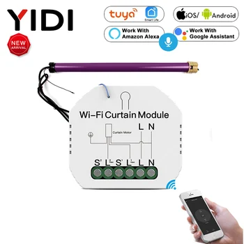 

Tuya WiFi Mini Smart Curtain Switch Module Roller Blinds Shutter Motor Smart Life APP Remote Control Work with Alexa Google Home