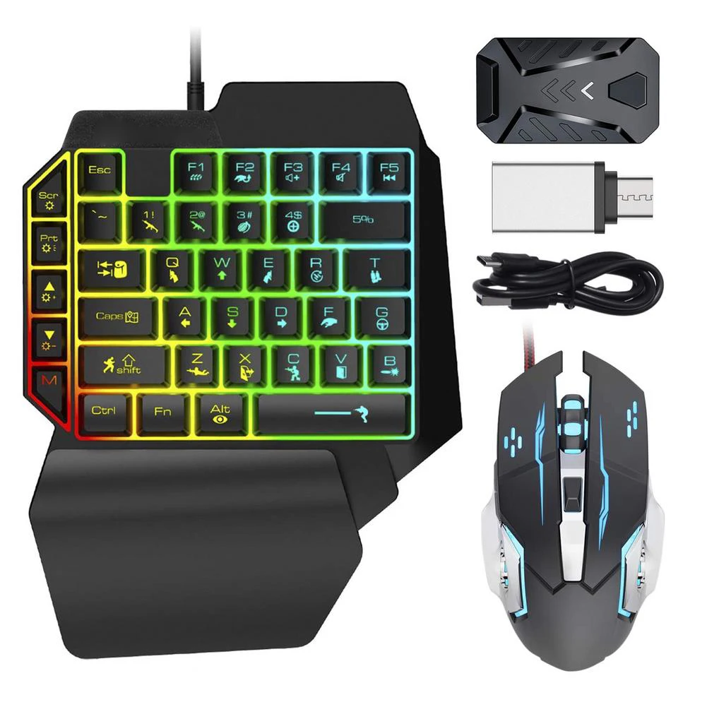 Игровая клавиатура и мышь комбинированная с RGB подсветкой мыши - Цена: 2 494,66 - 3 866,16 руб.