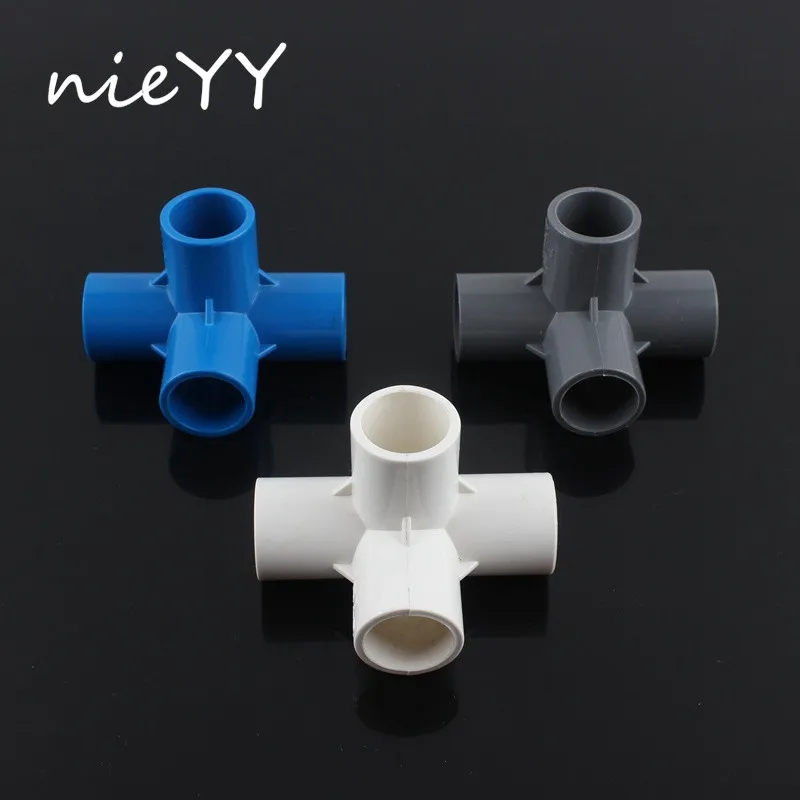 

2pcs 20Mm Water Pipe Connector Solid PVC Pipe Connector Greenhouse Plant Watering Main Pipe Fitting 4 Ways Stereo Joints