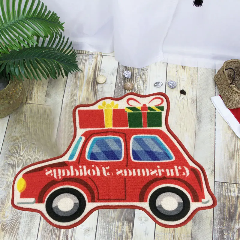 

Merry Christmas Floor Mat for Living Room Dining Room Carpet Mat Door Wiper Anti-slip Washable Entrance Doormat Kitchen Mats