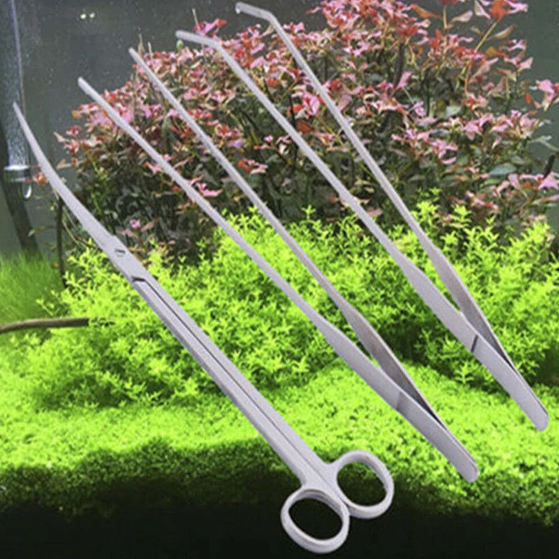 

3pcs Aquatic Plants Grass Scissors Maintenance Tools Kit Aquarium Tweezers Set Set Aquarium Aquatic Tool Kit Scissors Clip