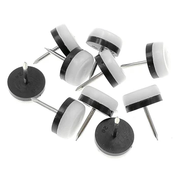 

40Pcs Thickened Furniture Glide,Nail-On Nylon Slider Pad Floor Protector for Wooden Leg Feet Of Chair Table Sofa(18Mm or 0.7Inch