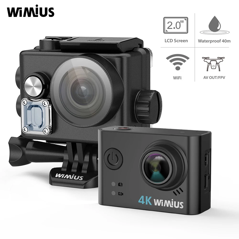 WIMIUS SO33 Спортивная видеокамера на водонепроницаемая action camera шлем экшн камера 4k HD