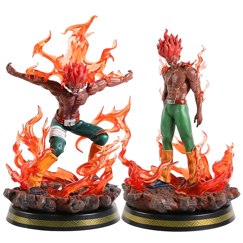 Naruto Eight Inner Gates Guy PVC Figure Statue with LED Light 35cm