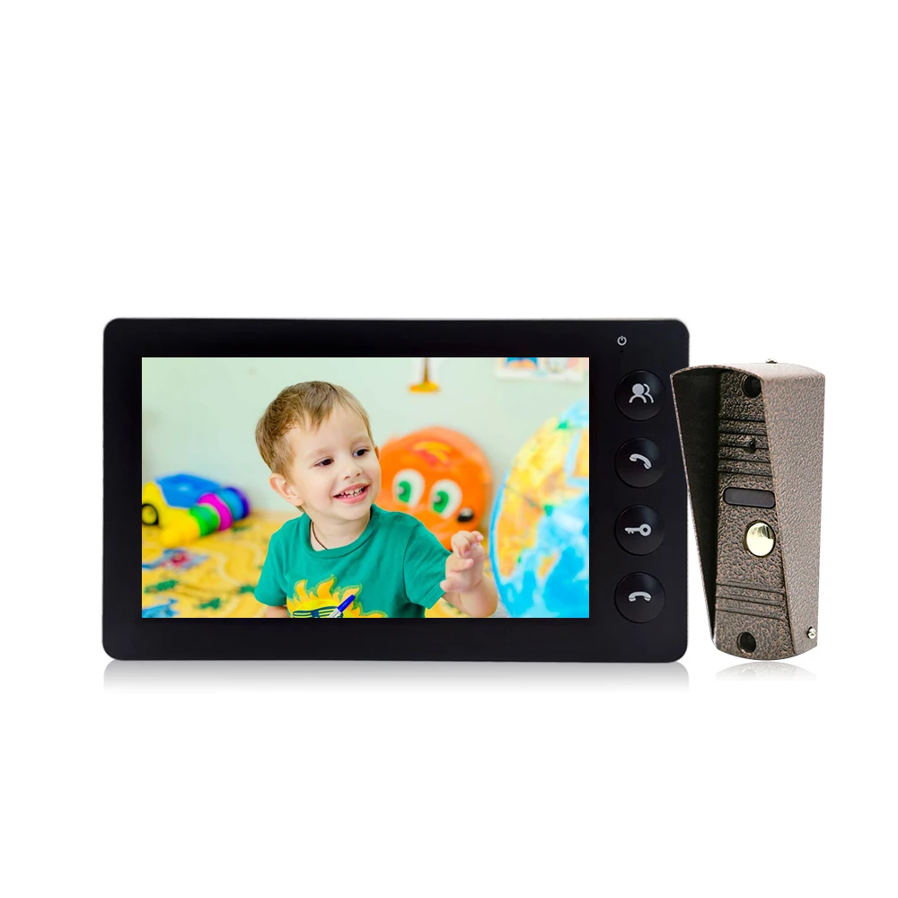 

Dragonsview Video Door Phone Doorbell Intercom System 7 Inch Black Monitor for Home Office
