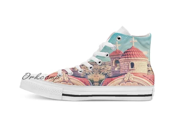 

Roadside Shrine Cyprus Custom Casual High Top lace-up Canvas shoes sneakers Drop shipping