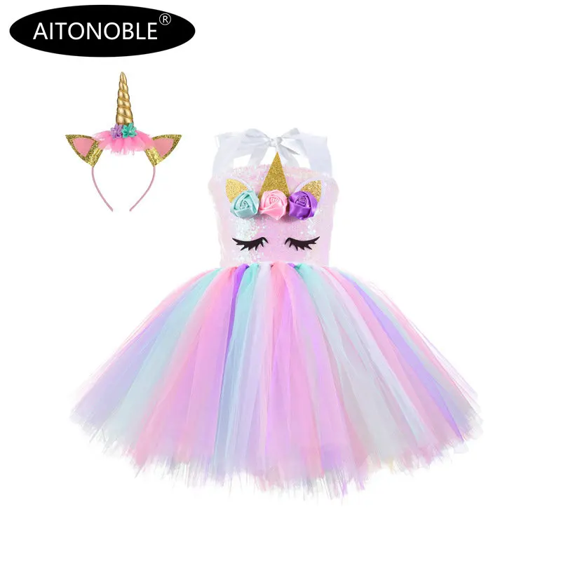 Aitonoble New Costume Child Cute Girls Costume Supergir Dress Girl's Dress Cosplay Halloween For Kids All Saints'