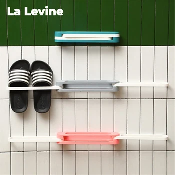 

Three Fold Shoe Rack Organizer Creative Wall Hanging Telescopic Towel Storage Rack Strong High Quality Sports Shoes Shoe Hanger