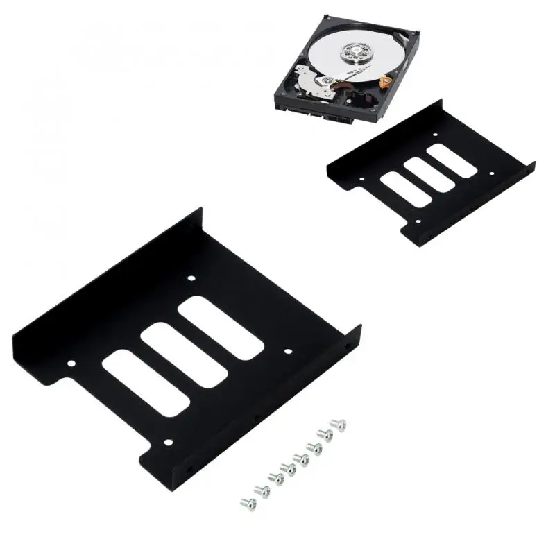 Screws PC SSD HDD 2.5" To 3.5" Hard Drive Holder Adapter Bracket Dock with Cable 