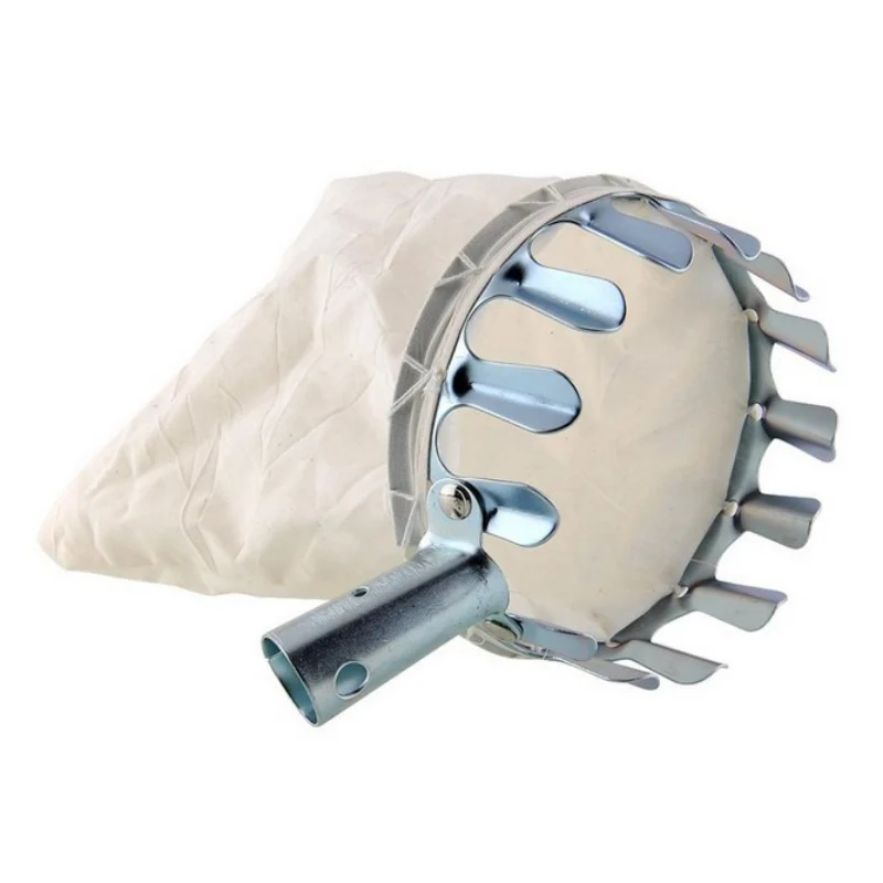 Белый Fruit Picker Head Basket Metal Fruits Catcher Gardening Farm Fruit Picking Device Tools - Цвет: Белый