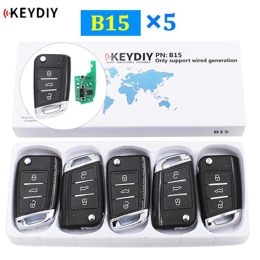 Пульт дистанционного управления KD Key MQB B15 с 3 кнопками стильный дистанционный
