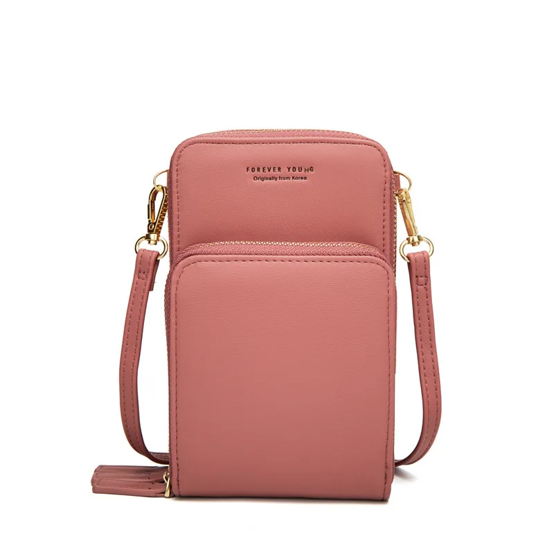 Сумка через плечо для мобильного телефона, сумка для мобильного телефона, модная, для ежедневного использования, держатель для карт, мини летняя сумка на плечо для женщин, кошелек - Цвет: Pink
