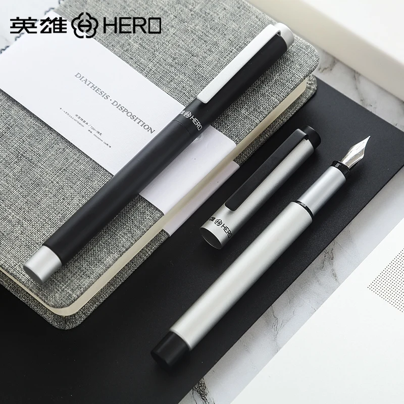 

black/ silver Titanium Fountain Pen Golden Ink Pens High-end Luxury Pen For Business Office Gift writing Calligraphy Lettering