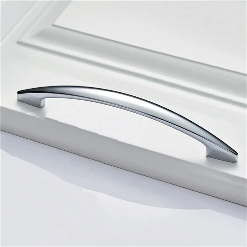 Шкаф лук тяга, Мебельная ручка, современный шкаф аппаратного Арка лук ручка тяга - Цвет: Chrome 128mm