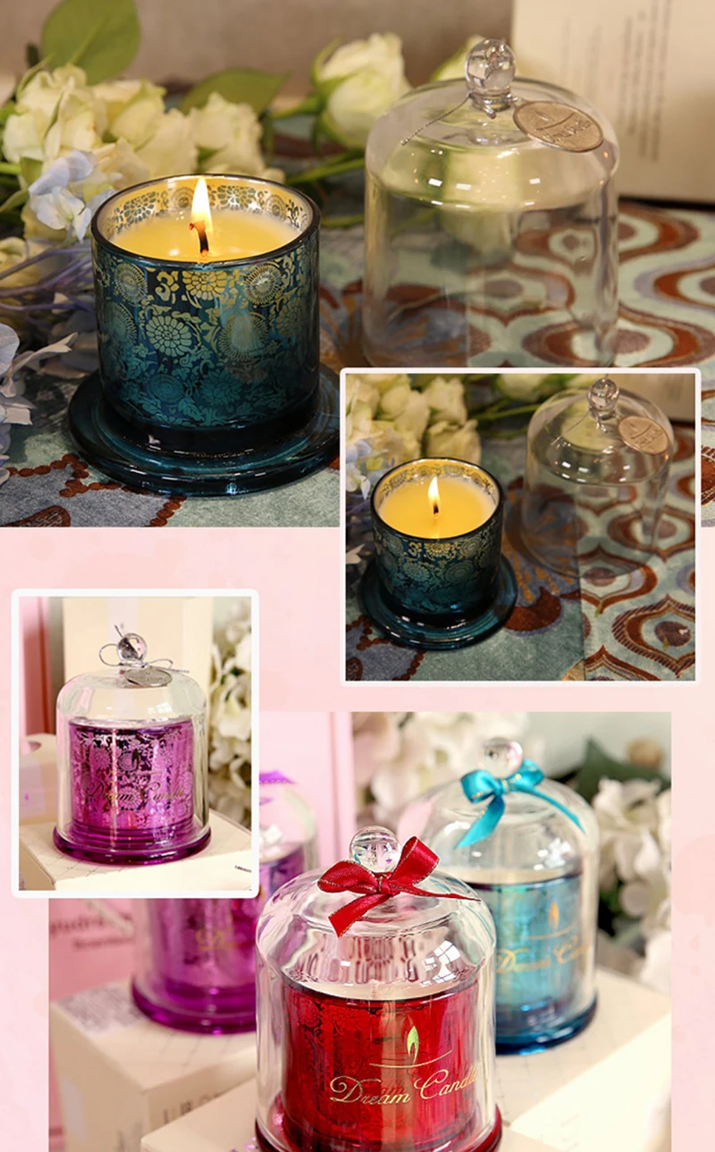 Стекло ароматические свечи, цветок, рождественская свеча, романтическая свеча на день рождения, украшение для свадьбы, QLB103