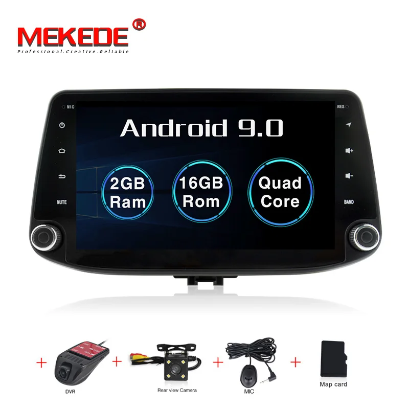 1din Android 9,0 автомобильный Радио плеер для hyundai i30 с для автомобиля, dvd Автомобильная камера GPS навигация автомобиля-стерео Зеркало Ссылка BT - Цвет: 16G add camera DVR