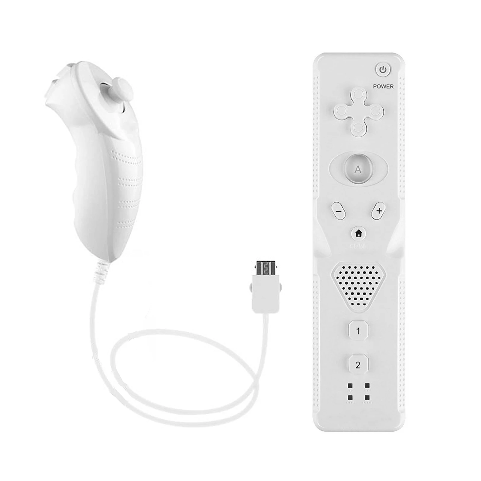 New 2 In 1 Wireless Remote And Nunchuk Controller Gamepad For Wii Game