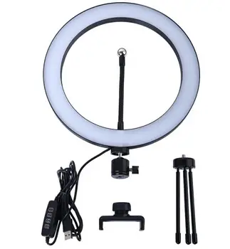 

LED Selfie Lamp Studio Camera Ring Light Photo Phone Video Light Lamp With Tripods Selfie Stick Ring Table Fill Light For Canon