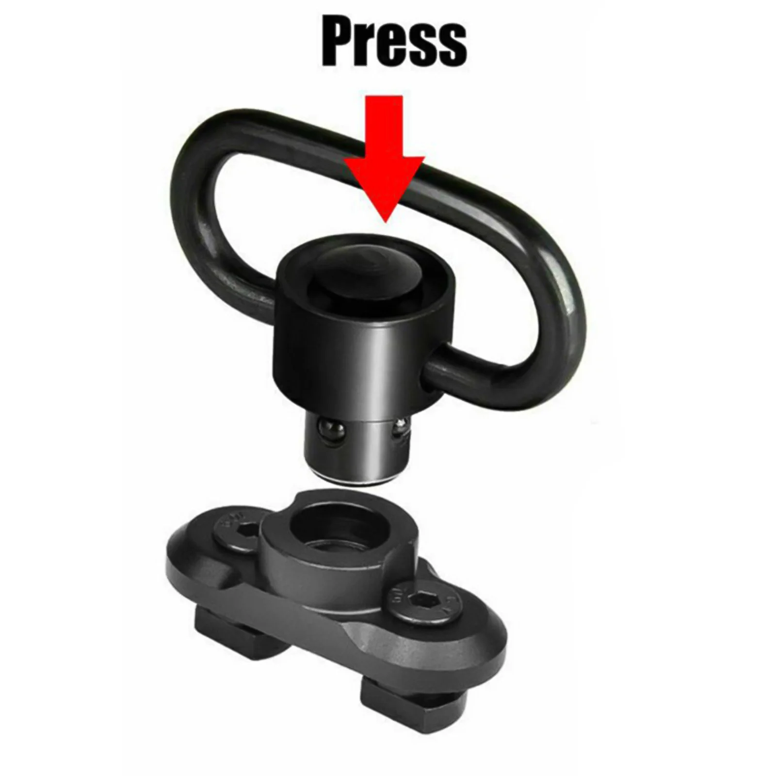 1.25inch Mlok QD Sling Swivel Quick Release Stud Mount Picatinny Rail