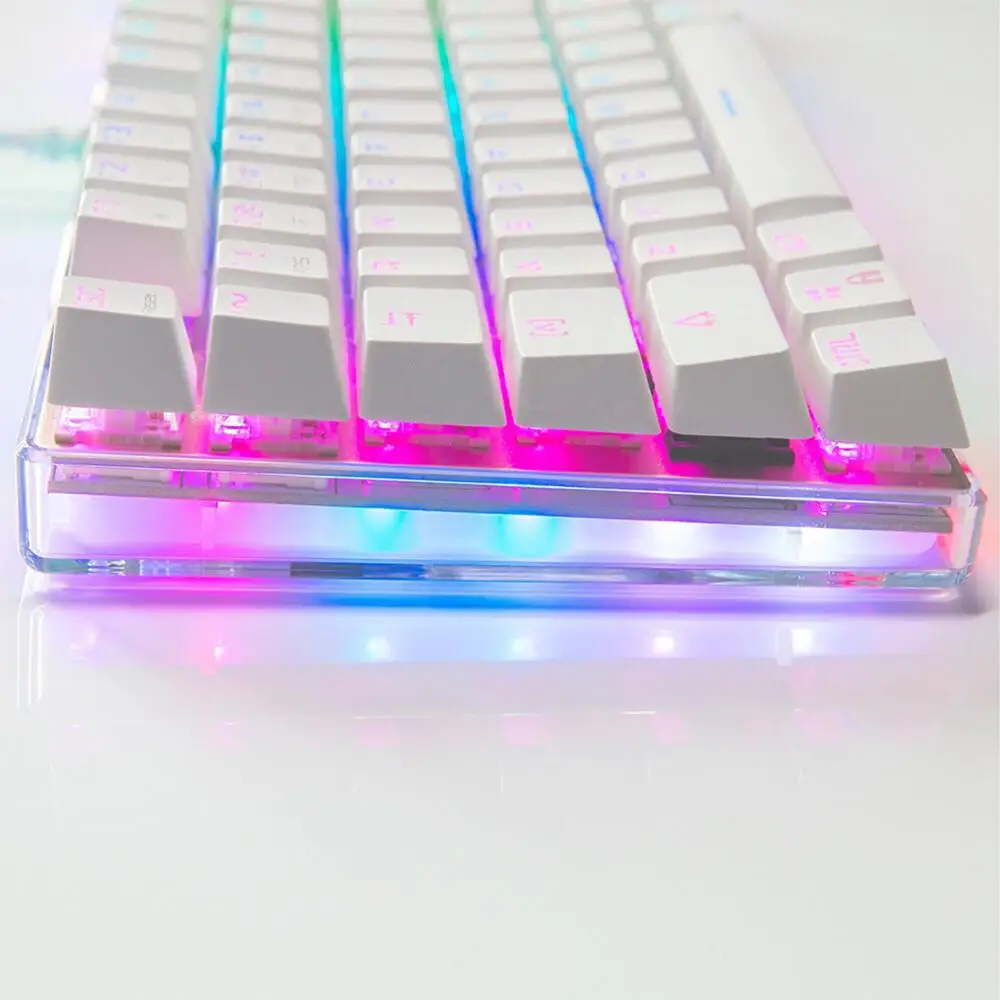 Проводная игровая механическая клавиатура Motospeed 87 клавиш RGB подсветка синие и