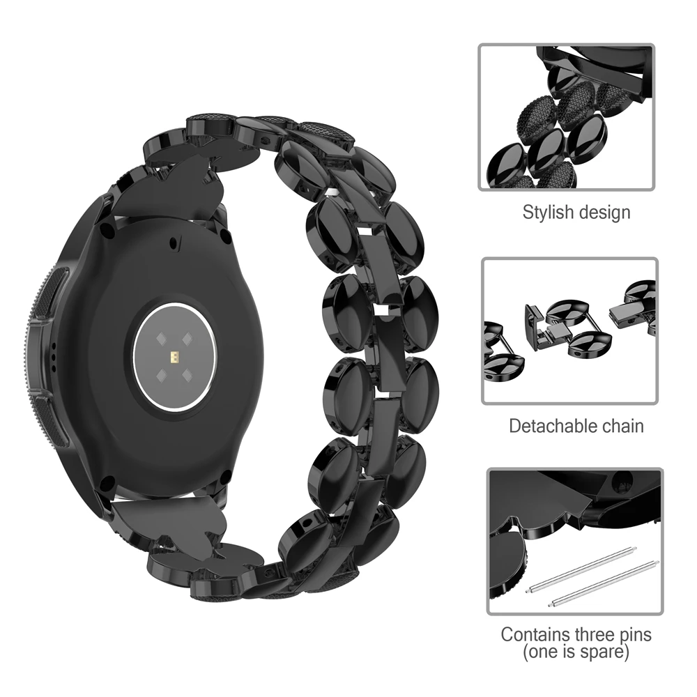 Браслет Toyouths из нержавеющей стали для samsung Galaxy Watch 42 мм, браслет, Женский металлический ремешок для Galaxy Active 2 40 мм