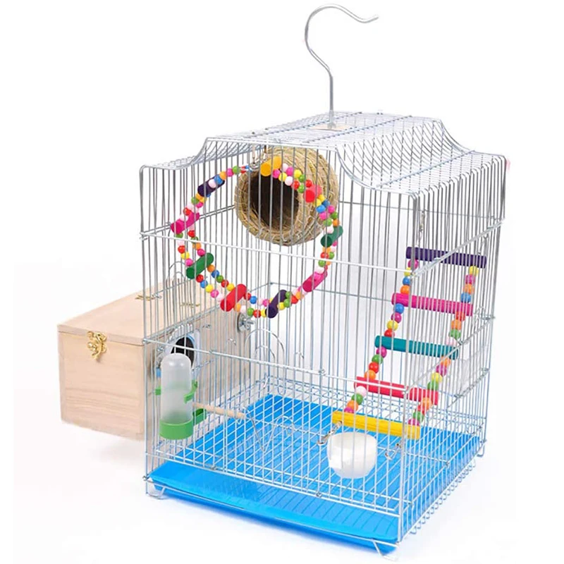 Parakeet Nest Box Bird Cage Natural Pine Wood Bird Nest Breeding Box Cage for Budgie Parrot Egg Accessories
