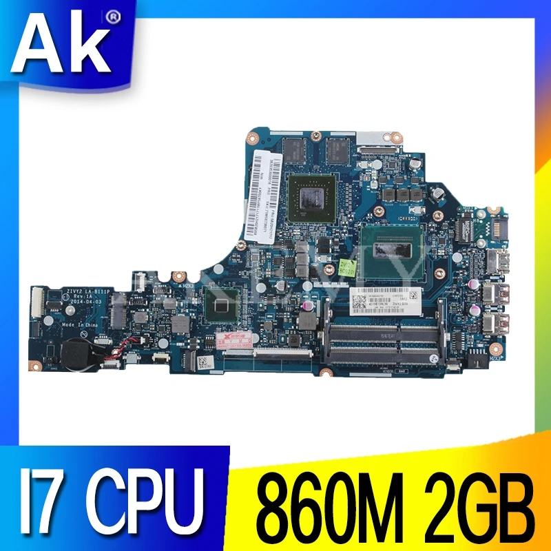 HD FRU: 5B20G57047 для For Lenovo Ideapad Y50 70 материнская плата ноутбука ZIVY2 LA B111P SR1PX I7 4710HQ HM87 860M 2GB