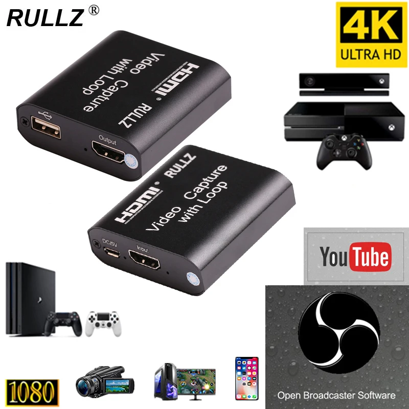 HD 1080P 4K HDMI Карта видеозахвата к USB 2 0 3 Настольная игра Запись потоковая трансляция