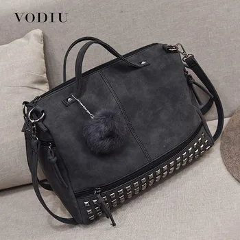 

Women's Handbag New Women's Bag Female Fashion Retro Messenger Shoulder Bags PU Wide Rivet Shoulder Strap Crossbody Bags
