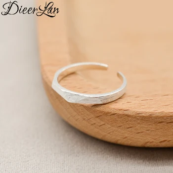 

Simple Vintage 925 Sterling Silver Hexagon Rings for Women Wedding Punk Jewelry Men Finger Rings Anillos 2019