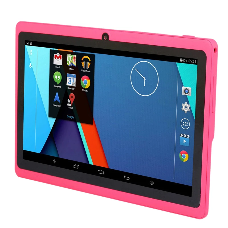 7 дюймов Детские Планшеты Android 4 ядра двойной Камера Wi-Fi Образование игры подарок для мальчиков и девочек - Цвет: Pink
