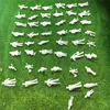 300pcs 1:100/150/200 Mixed Miniature White Architectural Model Human Scale HO Resin Plastic Peoples 4