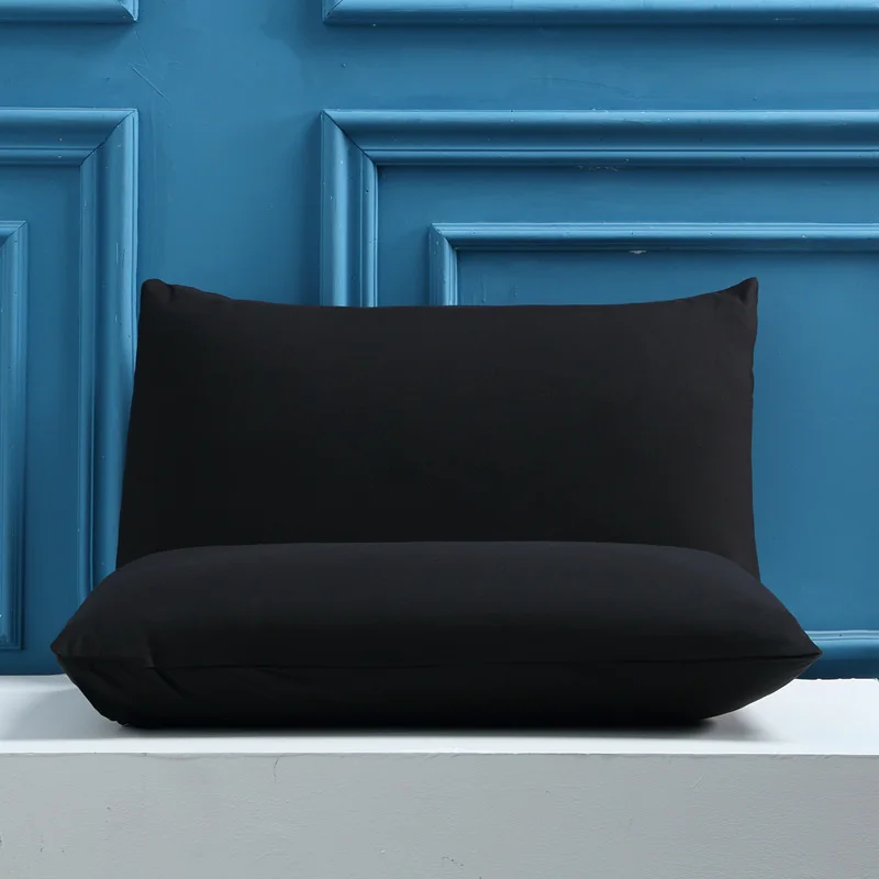 

Waterproof Pillowcase Polyester 19.7*27.6 Inch White Gray Black Solid Zipper Pillow Protectors Cover 2pcs